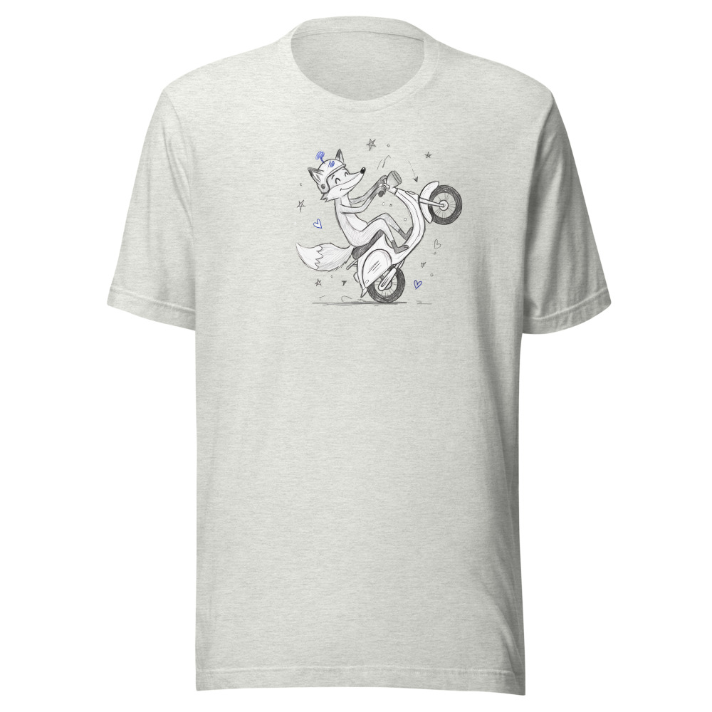 Sketchy Wheelie Fox mockup
